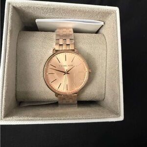Michael Kors Rose Gold Minimalist Link Bracelet Watch